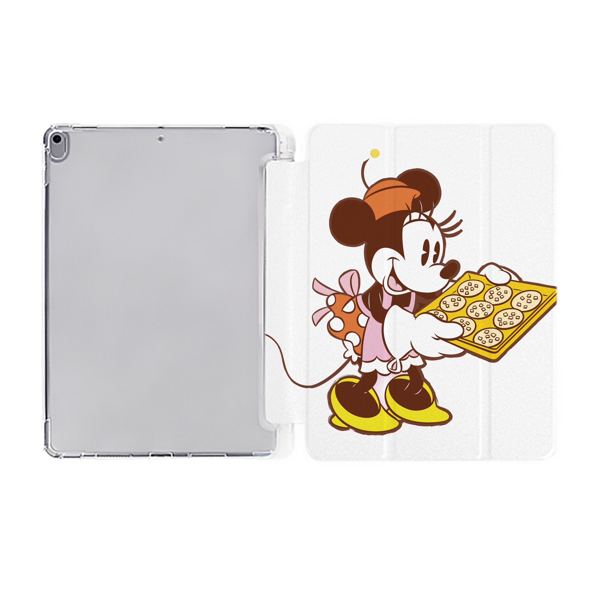 （画像用） ミッキーマウス Mickey Mouse IPad ケース ペン収納付き 三つ折りスタンド PUレザー×シリコン 対応機種9.5/10.5/10.9インチ
